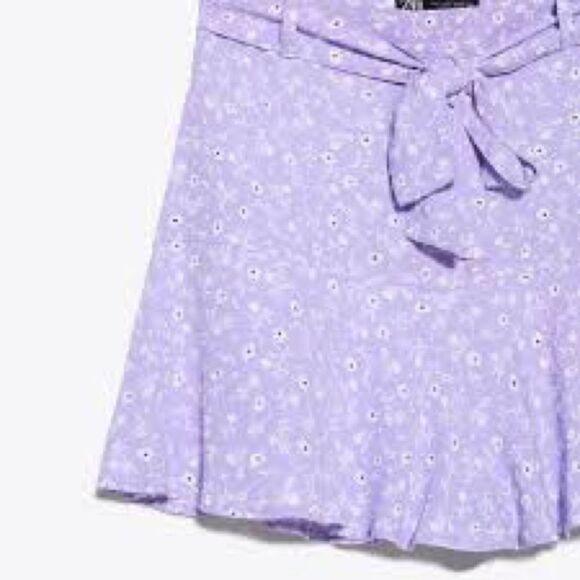 ZARA FLORAL PRINTED BERMUDA SKORT - Picture 6 of 6